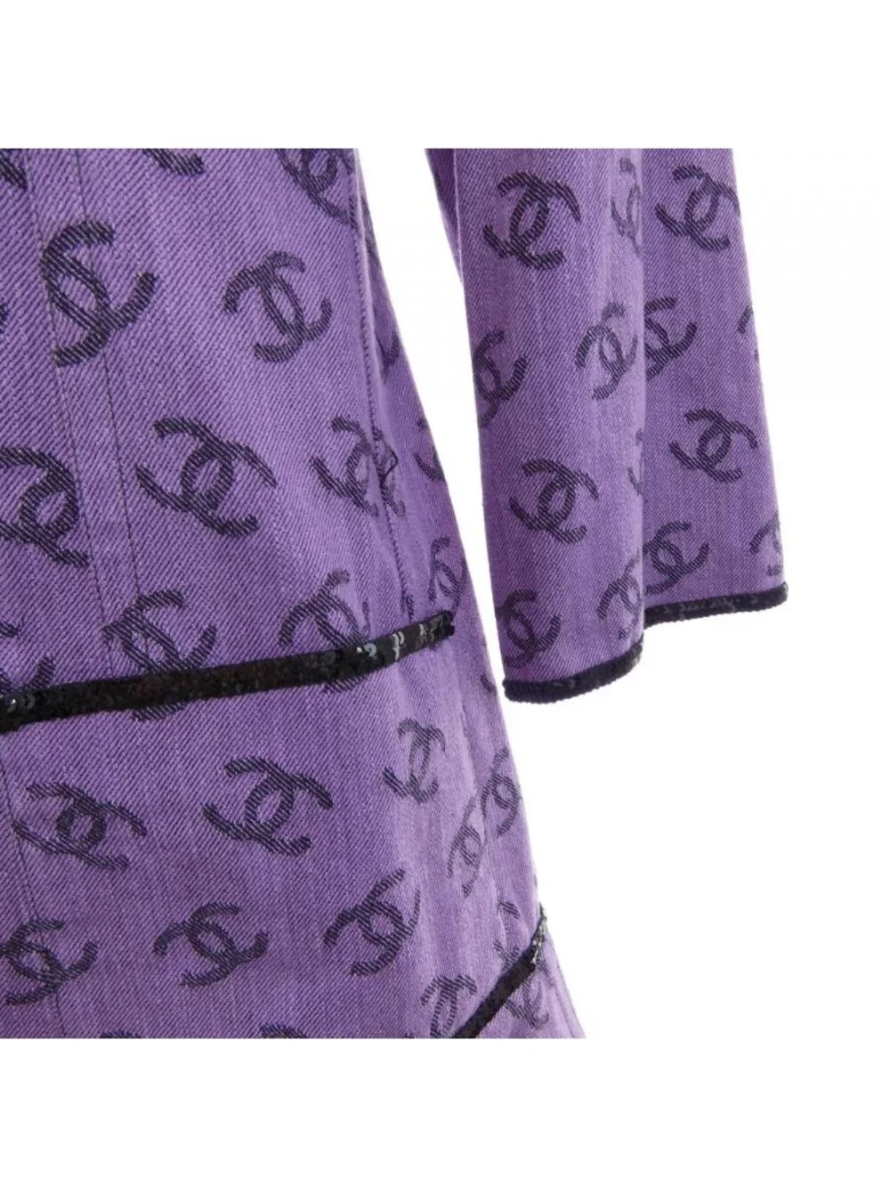 Chanel Collarless Jacket Purple